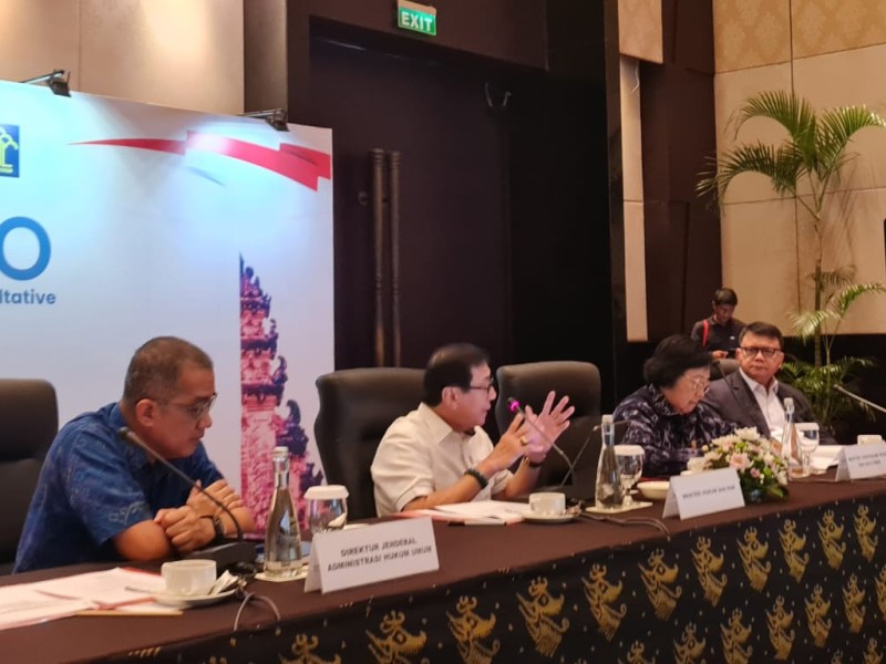 Menkumham Yasonna H Laoly memimpin persiapan rapat Asian-African Legal Consultative Organization (AALCO) ke-61 di Bali.