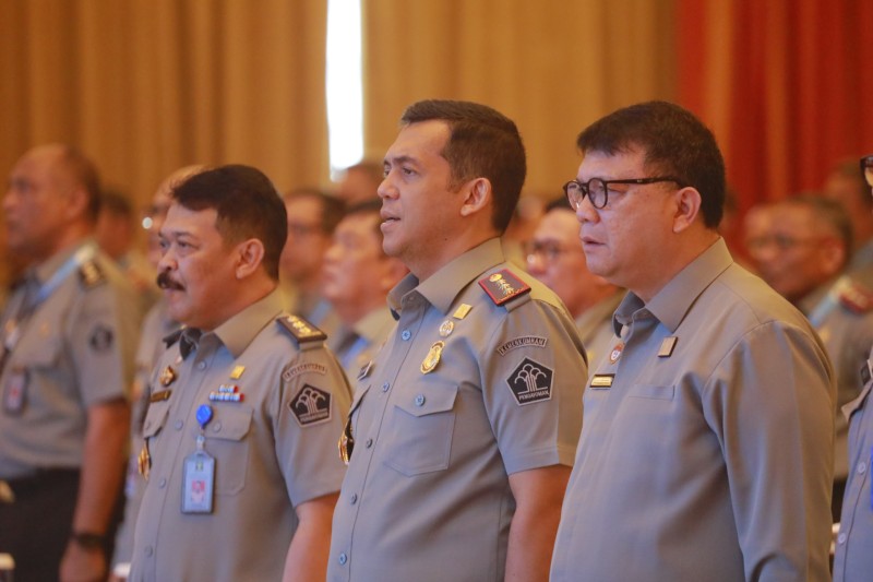 Kepala Biro Kepegawaian Kemenkumham RI Supartono, Dirjen Imigrasi, hadir di acara rapat pimpinan Imigrasi di Jakarta. 