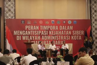 Dua narasumber, Ipda Yuropon Dwi Bayuadji dan Arief Adi Prayogo menjadi pembicaraan dalam rakor peran Timpora dalam mengantisipasi kejahatan siber di wilayah Administrasi Kota Jakarta Barat.