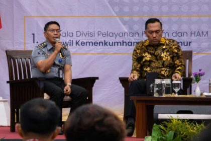 Suasana diskusi dengan mengangkat tema “Sinergitas Balai Harta Peninggalan sebagai Kurator Negara dengan Stakeholder Terkait Dalam Upaya Penelusuran dan Pengamanan Harta Kepailitan,”.