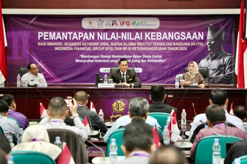 Menteri Agraria dan Tata Ruang/Kepala Badan Pertanahan Nasional (ATR/BPN), Agus Harimurti Yudhoyono (AHY) menjadi pemateri pada acara pemantapan nilai-nilai kebangsaan.