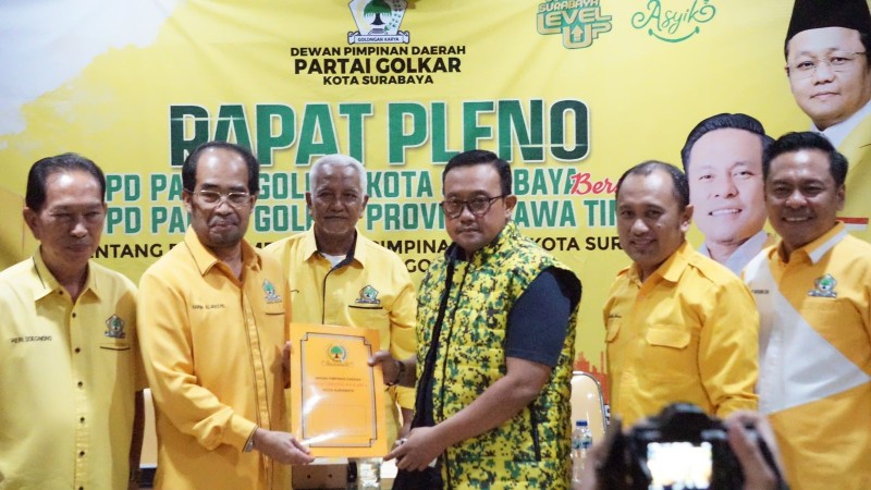 Pengurus Golkar Jatim dan Surabaya menetapkan usulan nama calon unsur pimpinan dewan ke DPP.