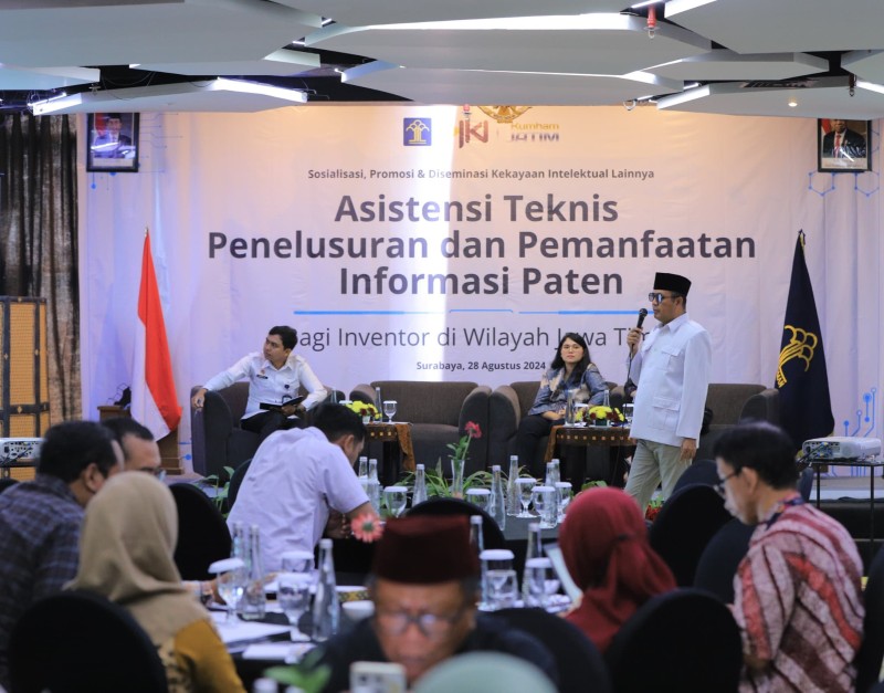 Suasana kegiatan Asistensi Teknis Penelusuran dan Pemanfaatan Informasi Paten serta Drafting Paten.