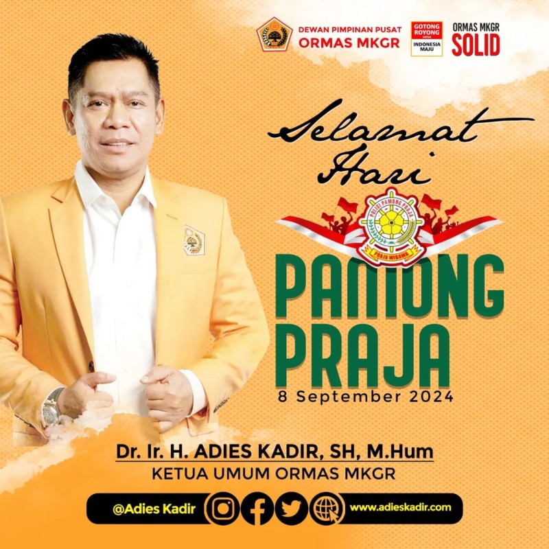 Ketua Umum DPP Ormas Musyawarah Kekeluargaan Gotong Royong (MKGR), Adies Kadir