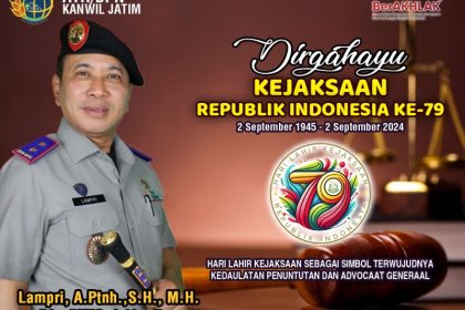 Kepala Kantor Wilayah Badan Pertanahan Nasional (BPN) Jatim, Lampri, A Ptnh, SH, MH