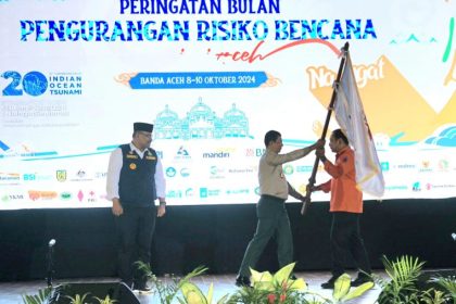 Puncak Peringatan Bulan PRB 2024 di Balee Meuseuraya Aceh (BMA), Banda Aceh, Kamis (10/10/2024) Sumber Foto: JI