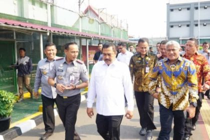 Menteri Imigrasi dan Pemasyarakatan, Agus Andrianto mengunjungi lapas.