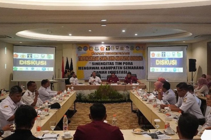 Suasana kegiatan rapat koordinasi Timpora Kabupaten Semarang.