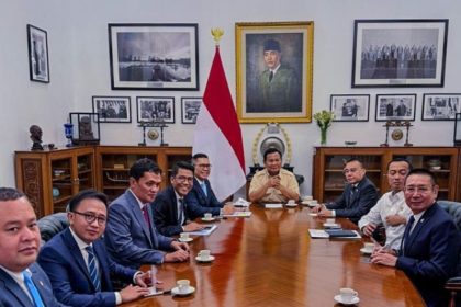 Para pimpinan DPR RI bertemu dengan Presiden Prabowo Subianto saat membahas kenaikan PPN