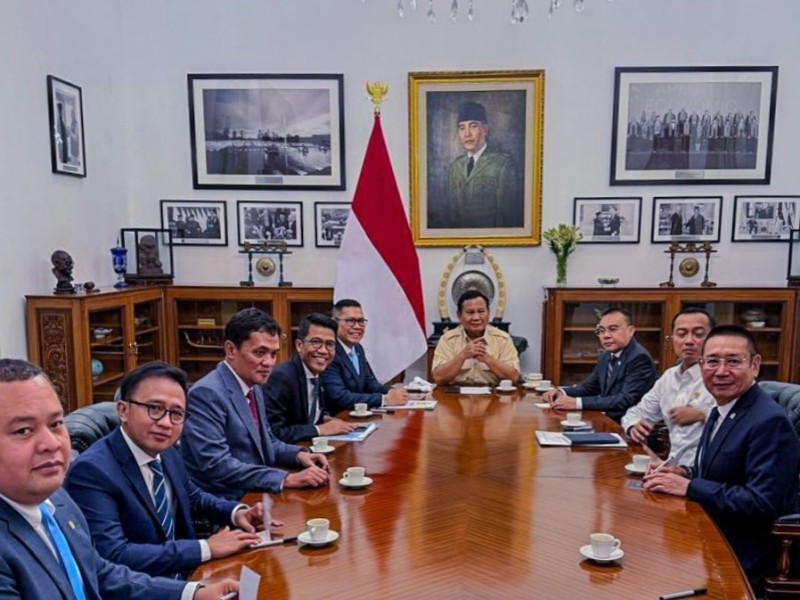 Para pimpinan DPR RI bertemu dengan Presiden Prabowo Subianto saat membahas kenaikan PPN