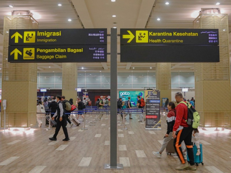 Suasana Bandara Internasional Soekarno-Hatta, Tangerang, Banten.