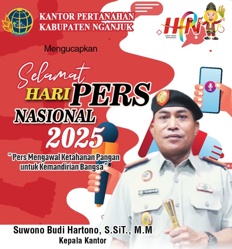 Kepala Kantor Pertanahan Kabupaten Nganjuk, Suwono Budi Hartono, S. SiT, M.M,