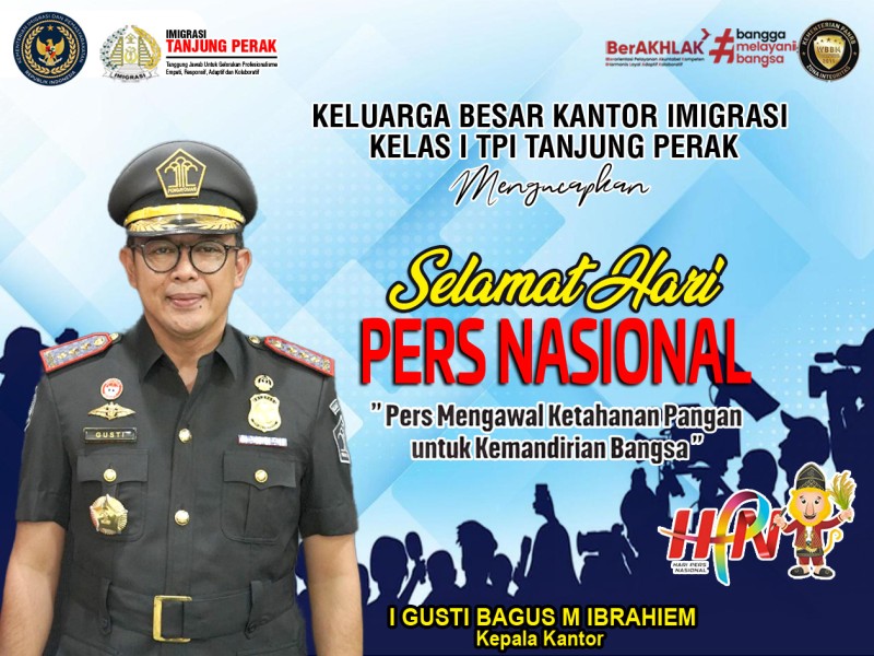 Kepala Kantor Imigrasi Kelas I TPI Tanjung Perak, I Gusti Bagus M Ibrahiem