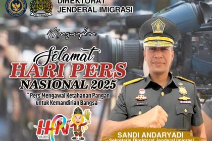 Sekretaris Jenderal Imigrasi (Sesditjenim), Sandi Andaryadi.