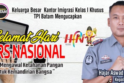 Kepala Kantor Imigrasi Kelas I Khusus TPI Batam, Hajar Aswad.