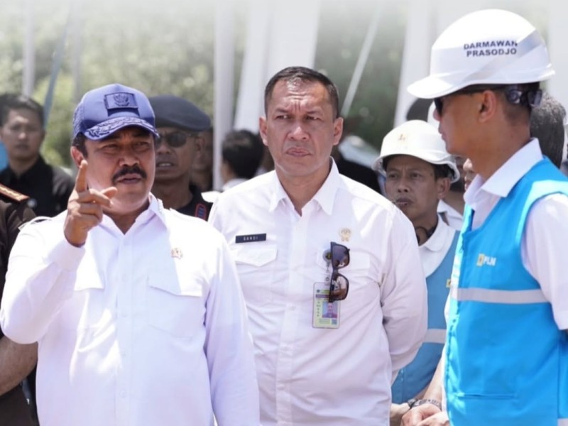 Menteri Imigrasi dan Pemasyarakatan Agus Andrianto didampingi Sesditjenim Sandi Andaryadi sidak di Nusa Kambangan, Cilacap.