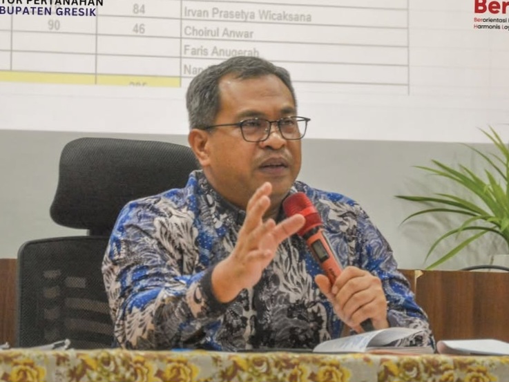 Pelaksana Harian (Plh) Kepala Kantor Pertanahan Kabupaten Gresik, Muhammad Arifin Siregar