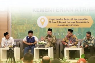 Kepala Kantor Wilayah BPN Jawa Timur, Asep Heri hadir sebagai narasumber dalam kegiatan sosialisasi Program Strategis Nasional