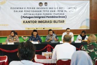 Suasana sosialisasi Program Pimpasa Imigrasi bersama Forkopimcam Udanawu.