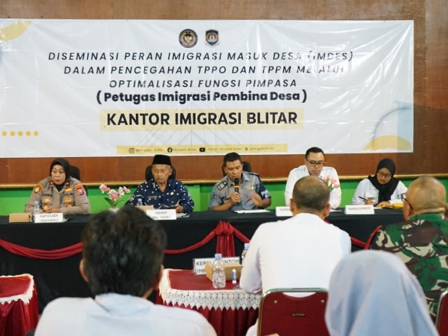 Suasana sosialisasi Program Pimpasa Imigrasi bersama Forkopimcam Udanawu.