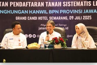 Kepala Bidang Penetapan Hak dan Pendaftaran Kanwil BPN Provinsi Jawa Tengah, Kartono Agustiyanto, memimpin langsung kegiatan Monitoring dan Evaluasi