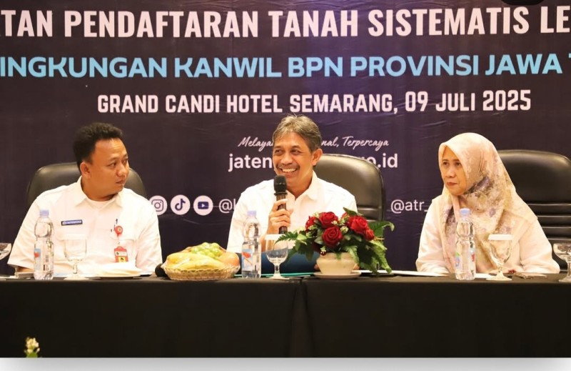 Kepala Bidang Penetapan Hak dan Pendaftaran Kanwil BPN Provinsi Jawa Tengah, Kartono Agustiyanto, memimpin langsung kegiatan Monitoring dan Evaluasi