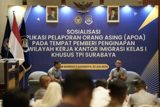 Foto: Regi Haris Sasongko, Kepala Seksi Penindakan menjadi salah satu narasumber kegiatan sosialisasi APOA.