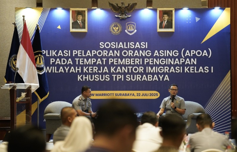 Foto: Regi Haris Sasongko, Kepala Seksi Penindakan menjadi salah satu narasumber kegiatan sosialisasi APOA.