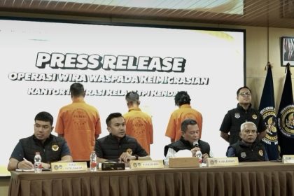 Kegiatan rilis Operasi Wirawaspada yang digelar oleh Imigrasi Kendari.