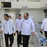 Asisten Deputi Koordinasi Kerja Sama Kelembagaan Keimigrasian dan Pemasyarakatan, Herdaus didampingi Kakanim Ari Widodo melakukan observasi di lapangan.