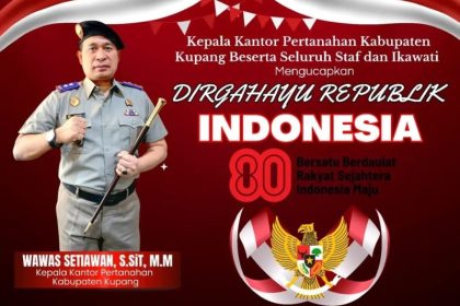 Kepala Kantor Pertanahan Kabupaten Kupang, Wawas Setiawan, S.SiT, M.M