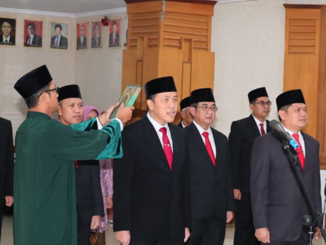Muhammad Tansrih, mantan Kepala Kanwil BPN Sulawesi Tengah sebagai Direktur Penatagunaan Tanah diambil sumpah jabatan disaksikan Menteri ATR/BPN Nusron Wahid.