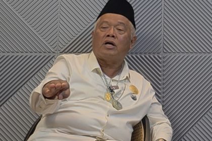 Mohammad Imam Muslimin alias Yai Mim saat mendatangi podcast Cak Armuji di Surabaya.