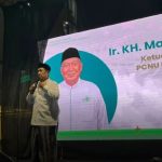 Ketua Tanfidziyah PCNU Kota Surabaya, Ir KH Masduki Toha, saat membuka rangkaian acara Hajatan Nusantara di Balai Pemuda Surabaya,
