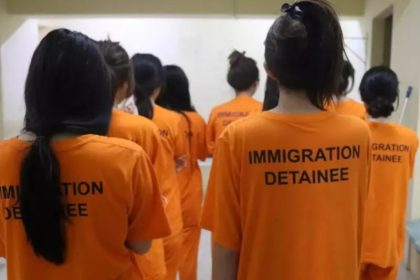 Para wanita asing diduga bekerja sebaga LC diamankan petugas imigrasi dalam pengawasan keimigrasian di wilayah Jakarta Utara.