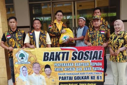 Pimpinan Daerah (PD) Angkatan Muda Partai Golkar (AMPG) Jawa Timur menggelar aksi sosial