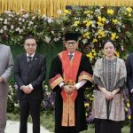 Ketua DPR RI Puan Maharani dan Wakil Ketua DPR Sufmi Dasco Ahmad, Cucun Ahmad, dan Saan Mustofa hafur pada acara pengukuhan Gubes Adies Kadir.