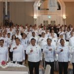 Para pimpinan satuan kerja, termasuk Kepala Kantor Wilayah Direktorat Jenderal Imigrasi Nusa Tenggara Timur, Arvin Gumilang, ikut foto bersama jajaran Imipas di seluruh Indonesia.