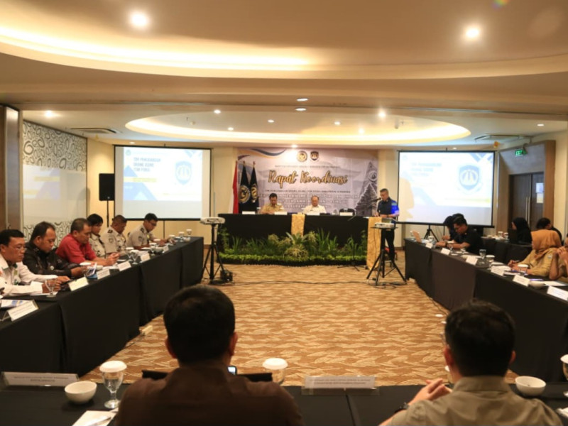 Suasana rapat koordinasu tim pengawasan orang asing di wilayah Kabupaten Semarang.