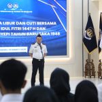 Kepala Kantor Imigrasi Kelas I Khusus TPI Semarang, Ari Widodo, memimpin kegiatan apel.