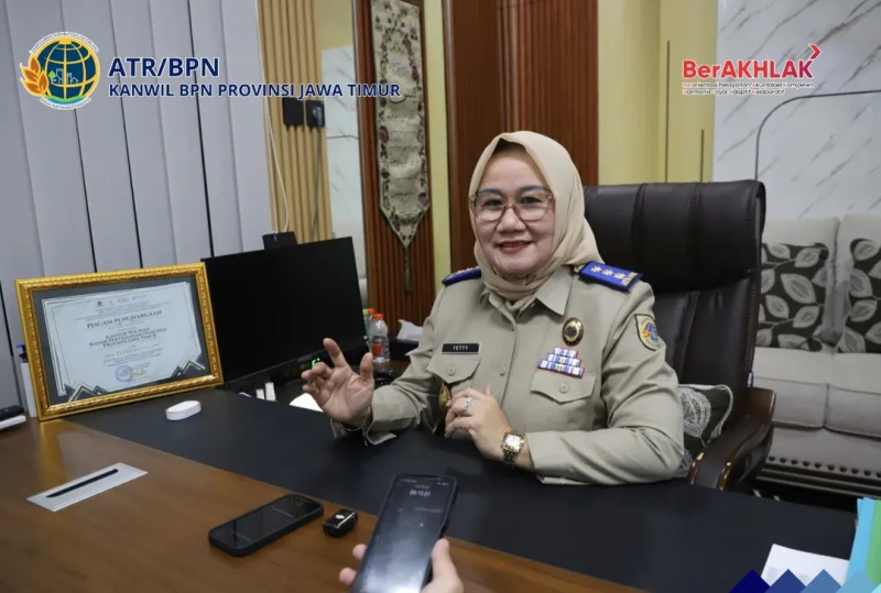 Kepala Bagian Tata Usaha Kantor Wilayah BPN Provinsi Jawa Timur, Yetty Nurbuati Krystianti