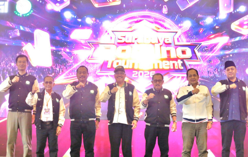 Wakil Walikota Surabaya, Armuji, ikut hadir dan ambil bagian dalam gelaran Surabaya Domino Tournament 2026 di Grand City, Surabaya.