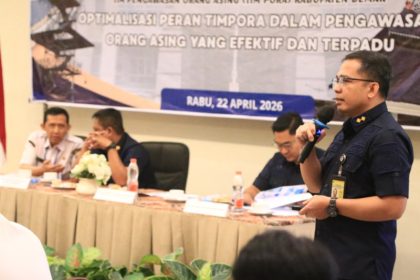 Suasana kegiatan rapat koordinasi Tim Pengawasan Orang Asing (Timpora) di wilayah Kabupaten Demak.