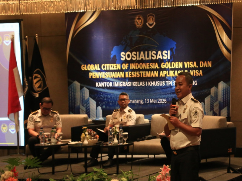 Imigrasi Semarang menggelar sosialisasi strategis terkait Global Citizen of Indonesia (GCI), Golden Visa, hingga pembaruan sistem E-Visa
