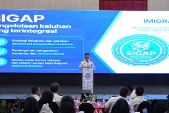 Imigrasi Sulsel menggelar Program Quick Win Penguatan Penyelenggaraan Fungsi Keimigrasian, dan implementasi SIGAP yang digelar di Hotel Gammara, Makassar, Jumat-Minggu (28-30/8/2026).