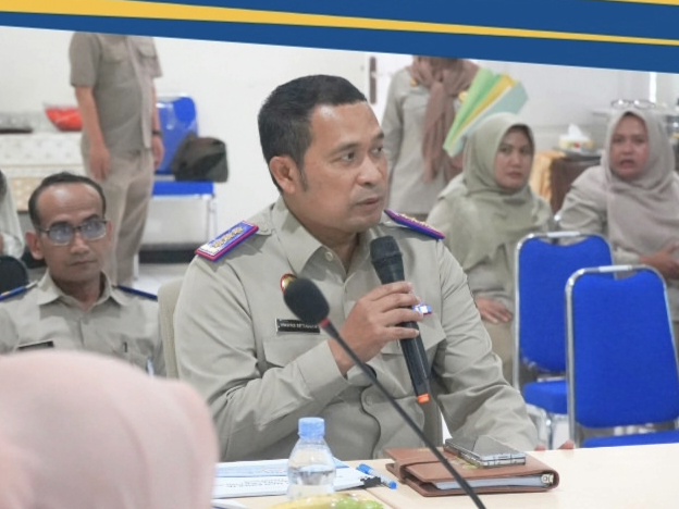 Kepala Kantor Pertanahan Kabupaten Jombang, Wawas Setiwan menerima kunjungan anggota DPRD Jatim.